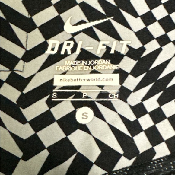 Nike Jordan Dri-FIT Black & White Checkered Pattern Leggings - Picture 3 of 5